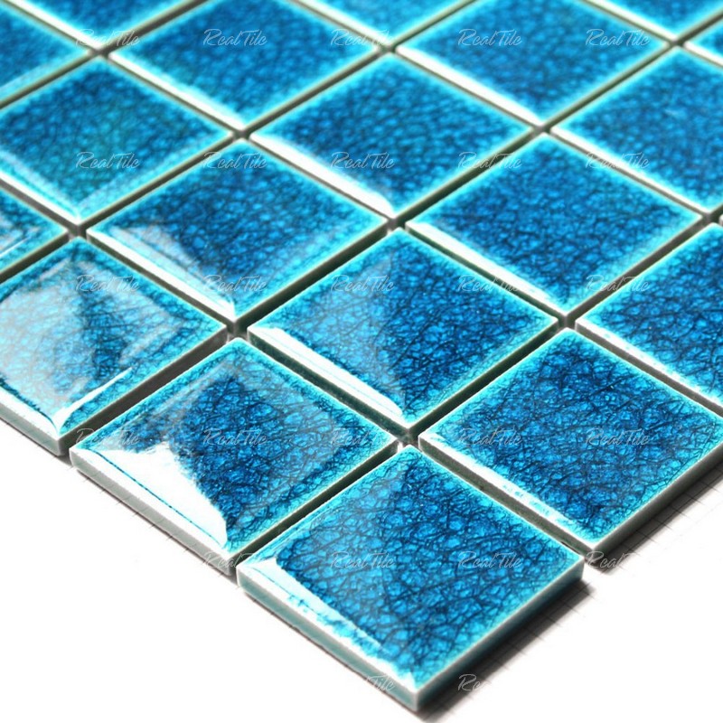 Gạch mosaic gốm lát hồ bơi trang trí men rạn SW-S08044