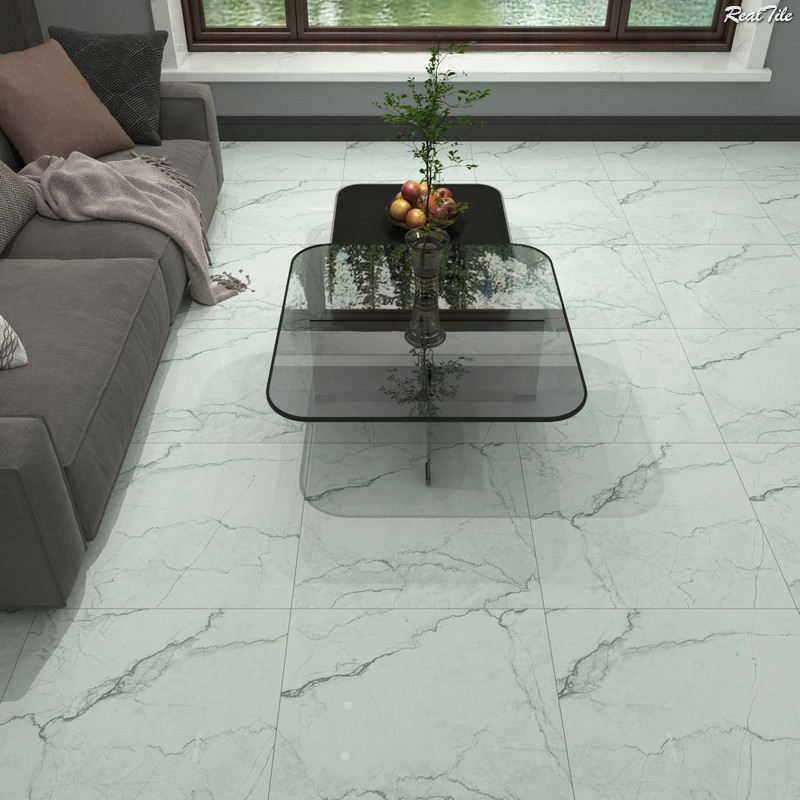 Gạch lát nền Đồng Tâm 60x60 6060TRANGAN005-FP giả đá marble trắng bóng kiếng